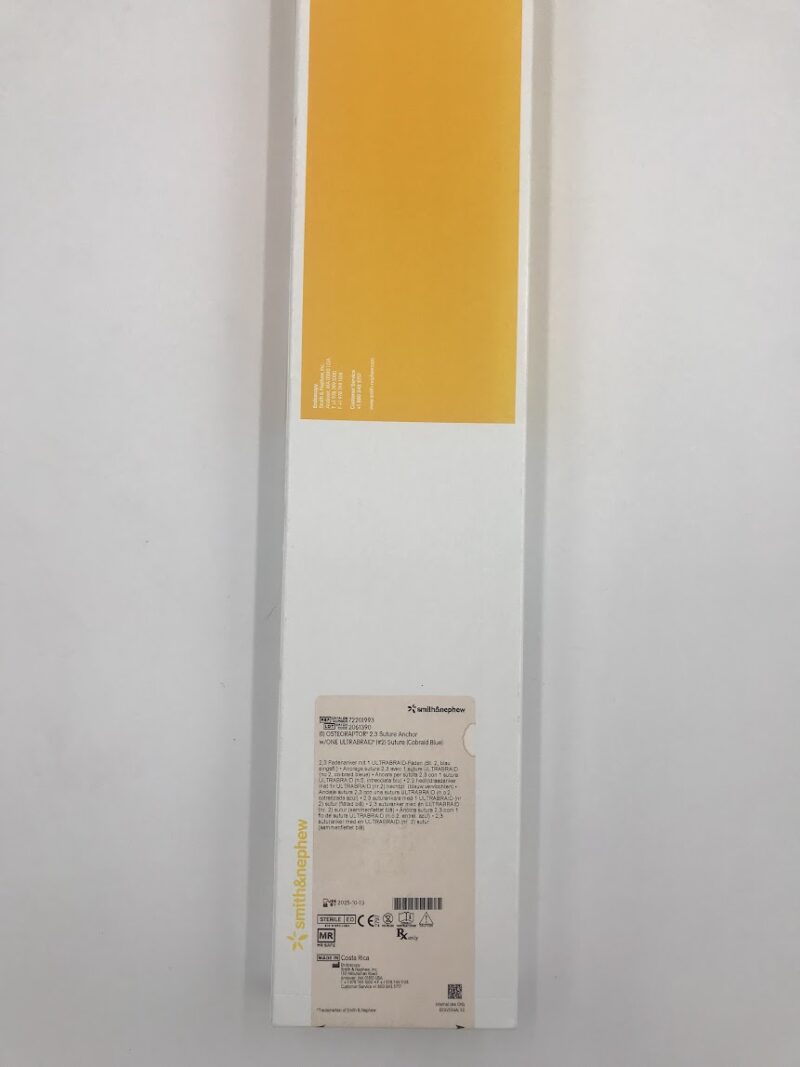 Ultrabraid SMITH & NEPHEW 72201993 OSTEORAPTOR 2.3 Suture Anchor w/One ULTRABRAID ...