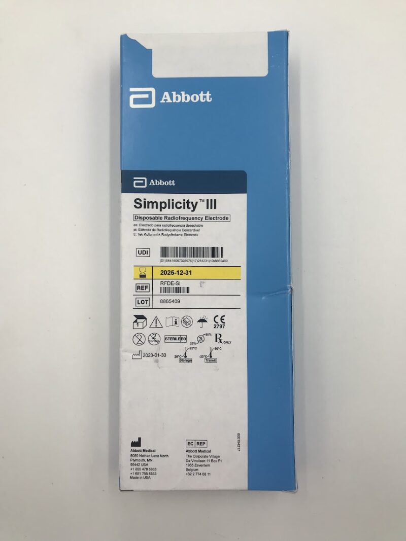 Rfde ABBOTT RFDE-SI SIMPLICITY III Disposable Radiofrequency Electrode (X ...