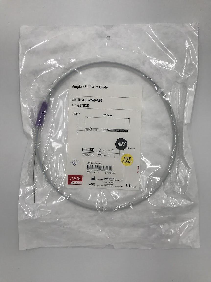 COOK MEDICAL G27035 Amplatz Stiff Wire Guide 0.035in x 260cm (X)