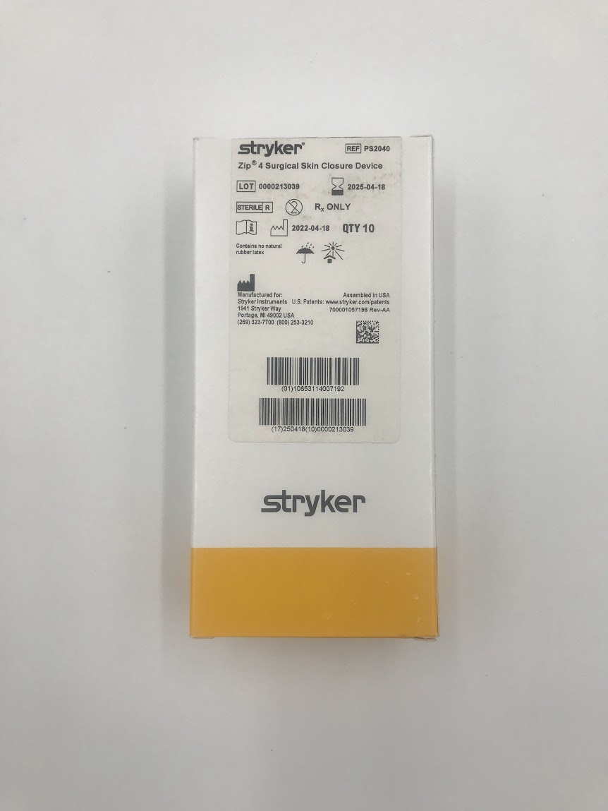 STRYKER PS2040 Zip 4 Surgical Skin Closure Device (10/Box) (X)