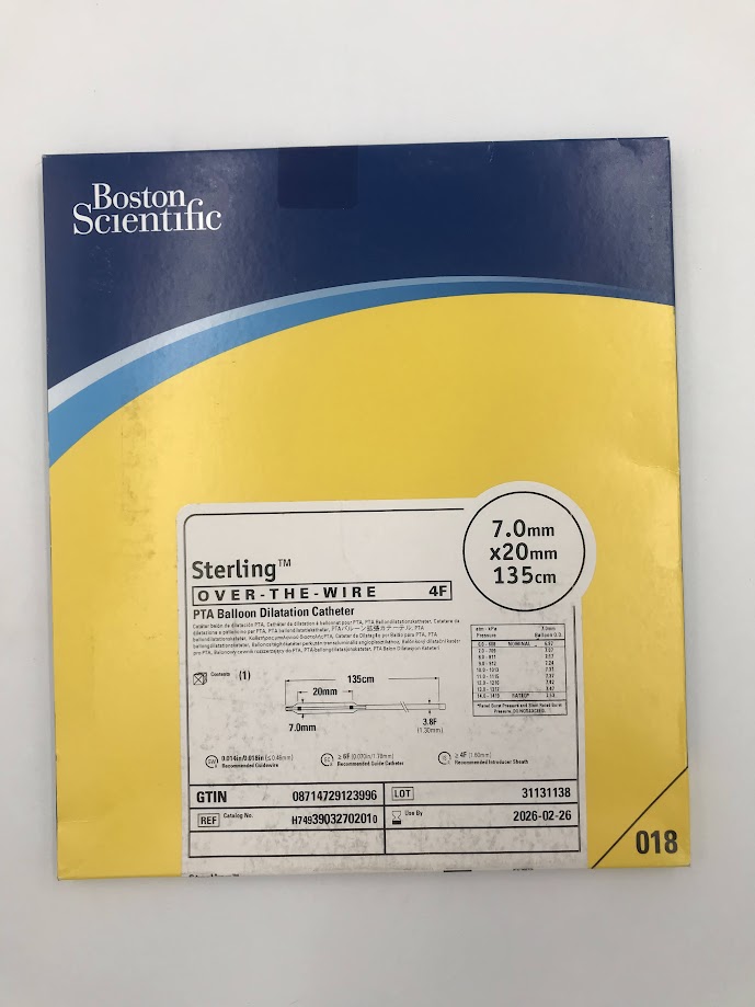 BOSTON SCIENTIFIC 3903270201 Sterling Over-The-Wire 4F PTA Balloon Dilation Catheter 7.0mm x 20mm x 135cm (X)