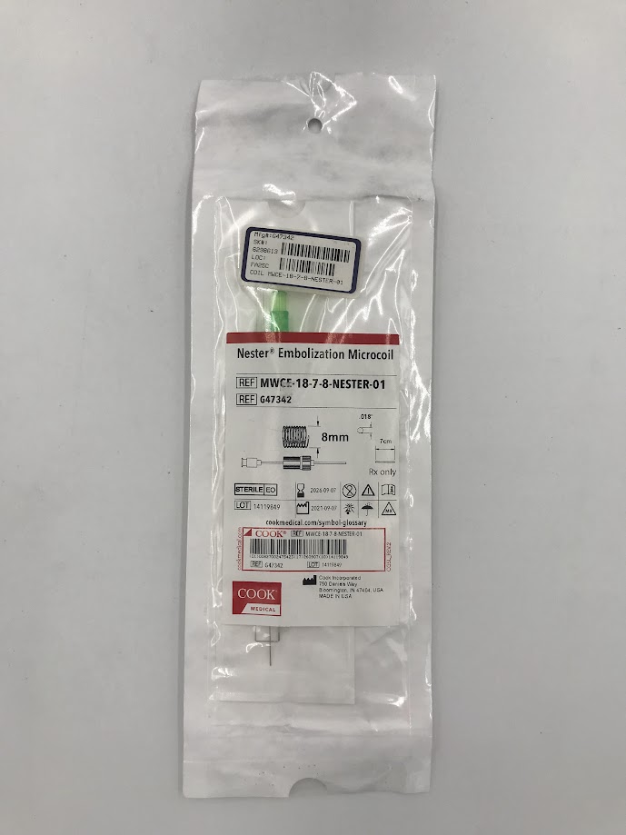 COOK G47342 Nester Embolization Microcoil 8mm / 7cm, 0.018" Diam.