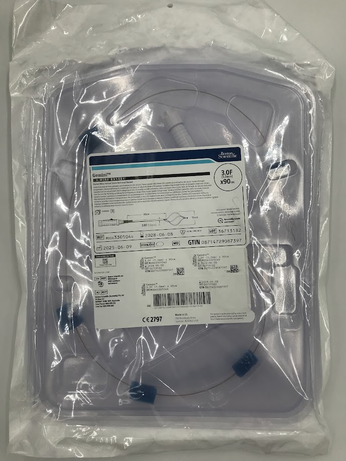 BOSTON SCIENTIFIC 330104 Gemini 3 Wire Basket Paired Wire Helical Stone Retrieval Basket 3.0F x 90cm