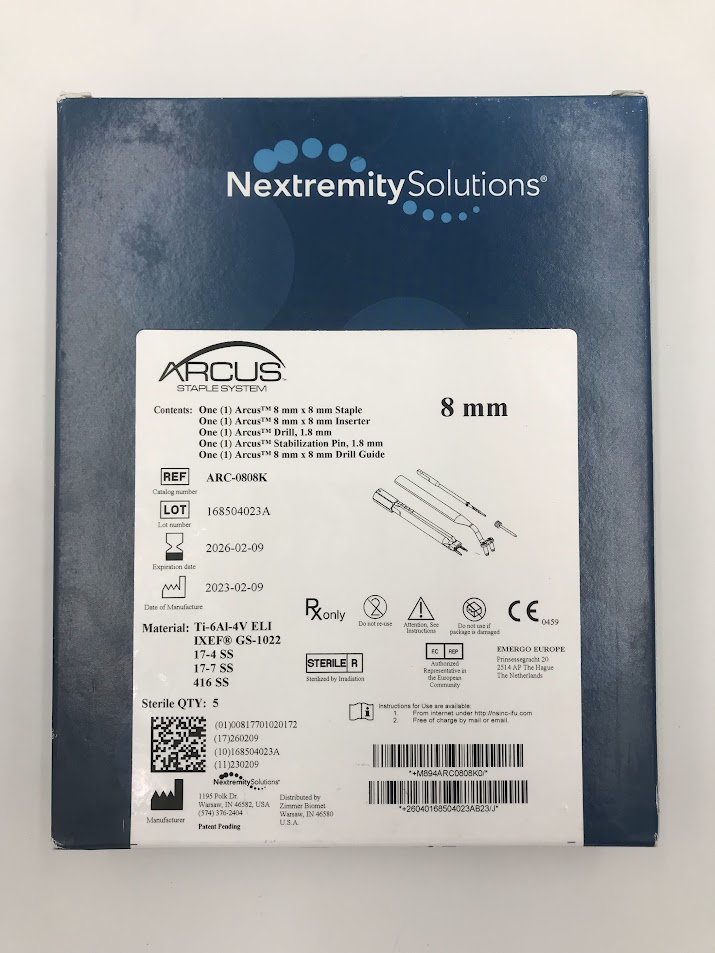 ZIMMER ARC-0808K Arcus Staple System 8mm (Kit) (X)
