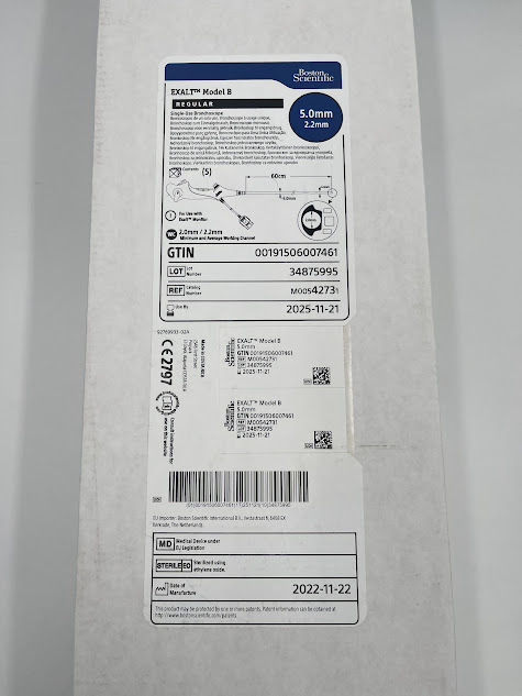 BOSTON SCIENTIFIC 4273 EXALT Model B, Regular Single-Use Bronchoscope 5.0mm 2.2mm (X)