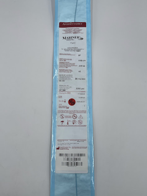 ANGIODYNAMICS 11708593 Mariner Hydrophilic-Coated Angiographic Catheter - Pigtail, Non-Braided 5F 110cm 0.035in (X)