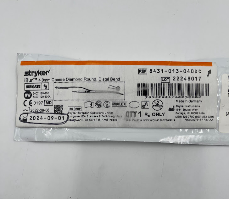 STRYKER INSTRUMENTS 8431-013-040DC COARSE DIAMOND ROUND 4.0mm iBur (X)