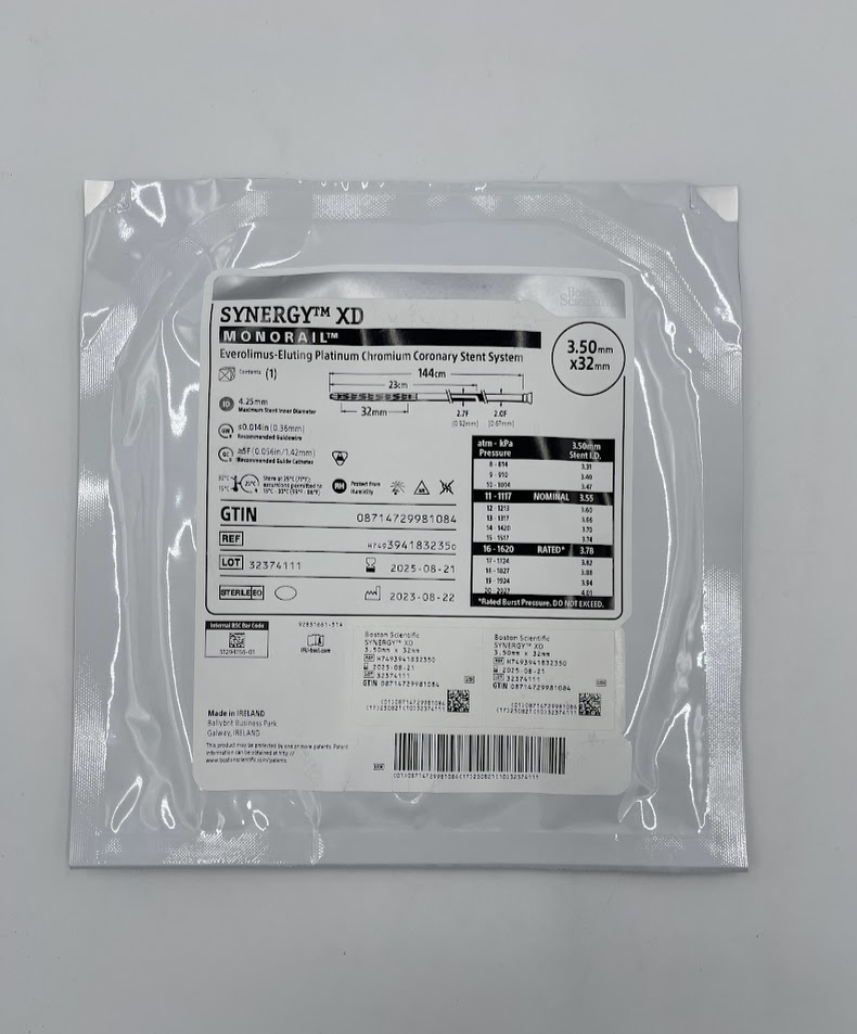 BOSTON SCIENTIFIC 394183235 SYNERGY XD MONORAIL EVEROLIMUS-ELUTING PLATINUM CHROMIUM CORONARY STENT SYSTEM 2.25MM X 32MM (X)