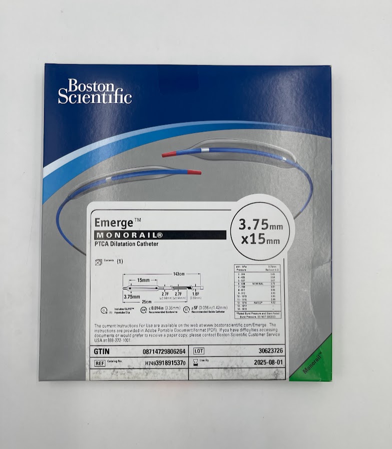 BOSTON SCIENTIFIC 391891537 Emerge Monorail PTCA Dilatation Catheter 3.75mm x 15mm (X)