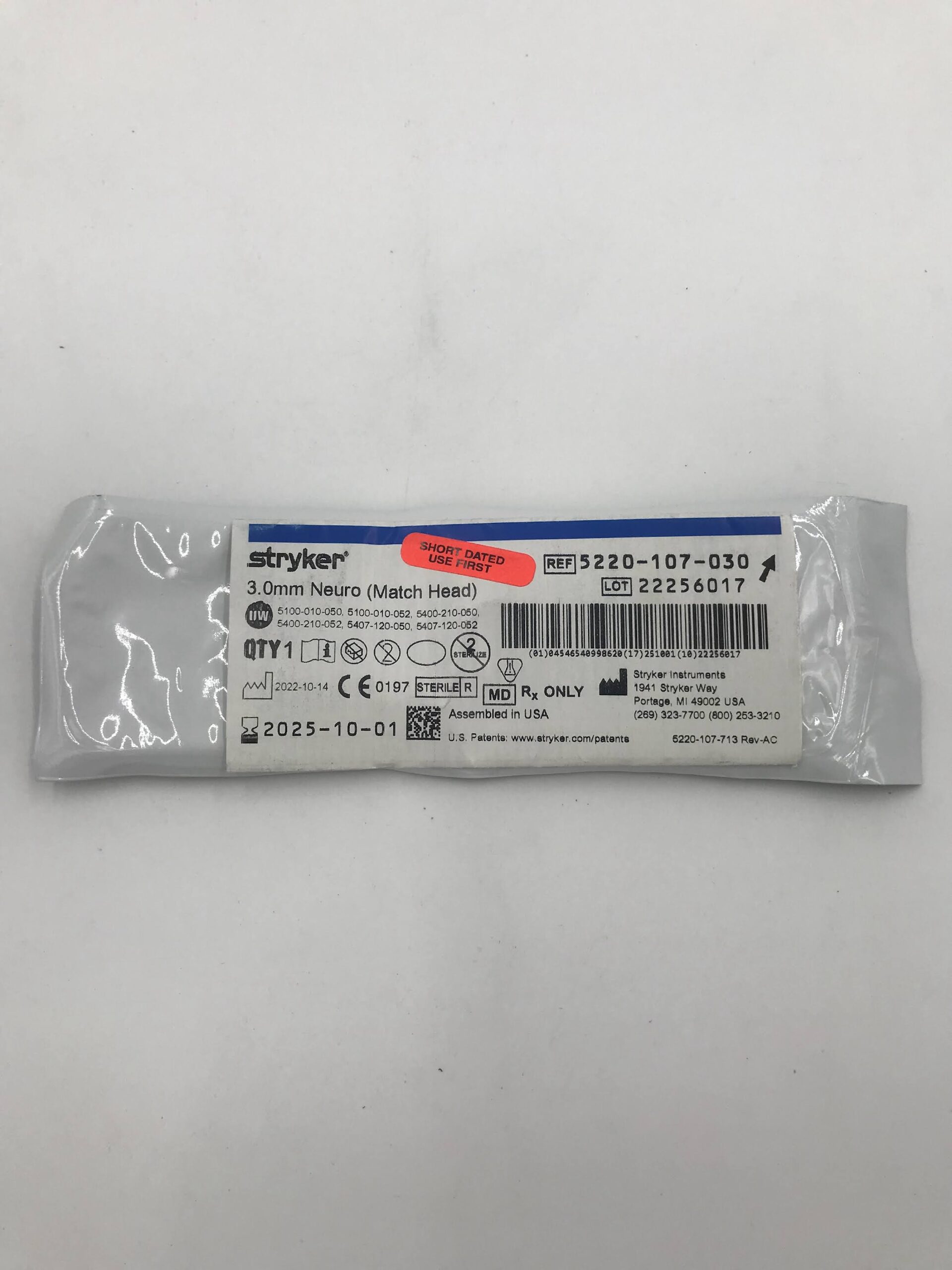 STRYKER INSTRUMENTS 5220-107-030 3.0MM NEURO (X)