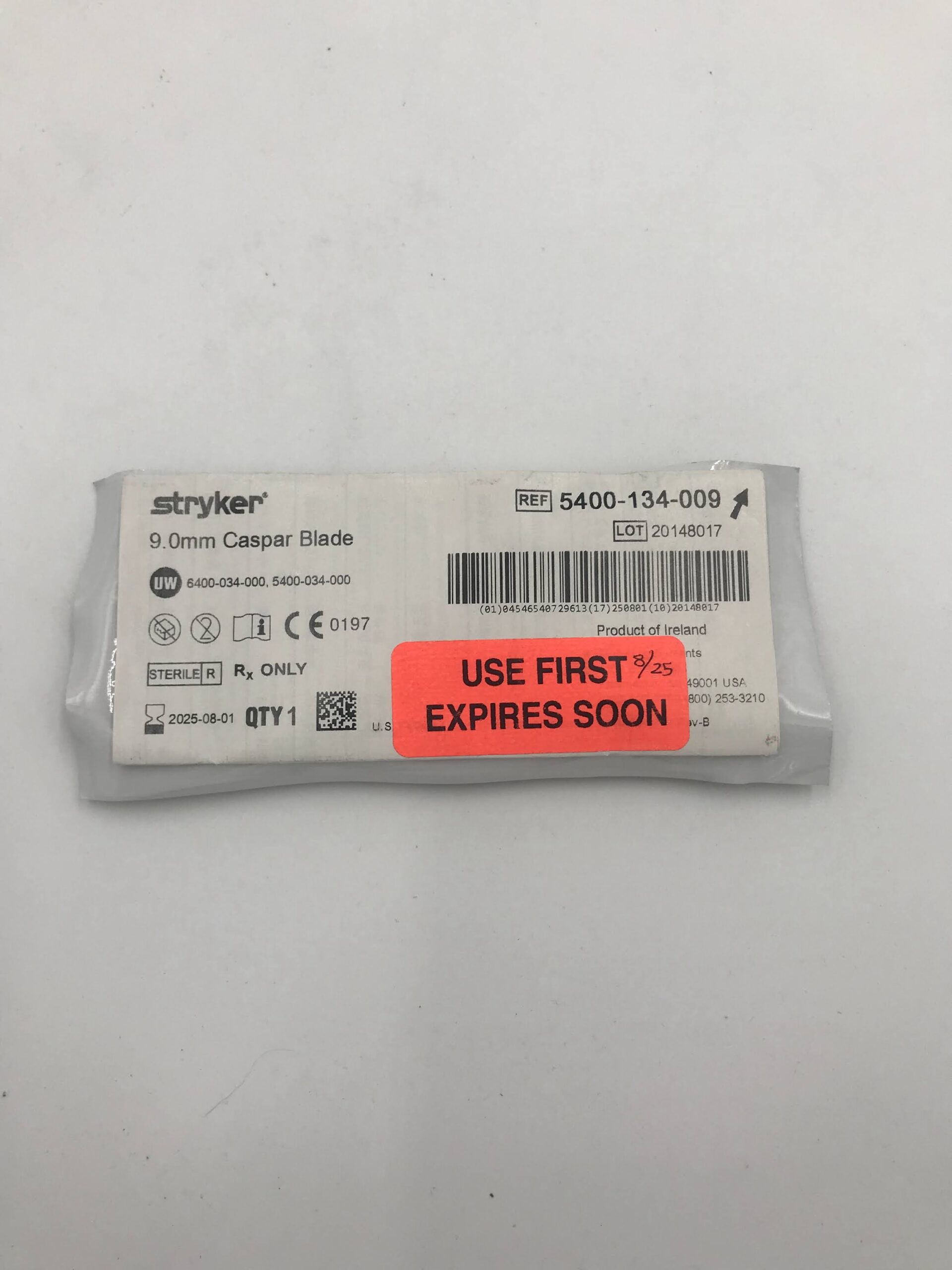 STRYKER INSTRUMENTS 5400-134-009 CASPAR BLADE 10.0MM (X)