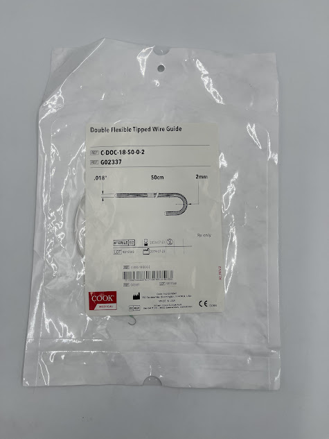 COOK G02337 Double Flexible Tipped Wire Guide, 0.018" 50cm 2mm (X)
