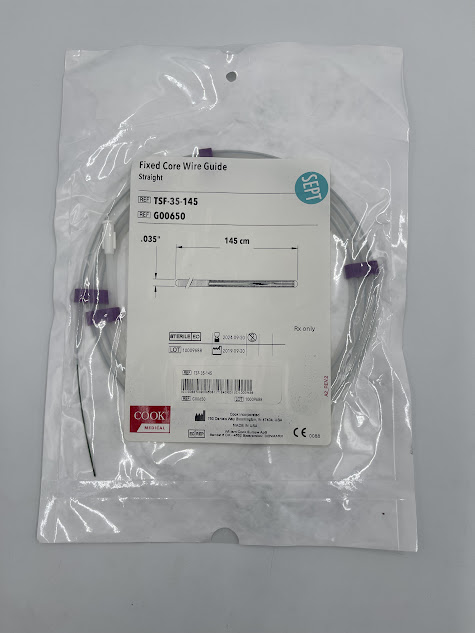 COOK G00650 Fixed Core Wire Guide - Straight, 0.035" 145cm (X)
