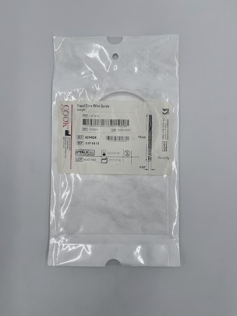 COOK G29424 Fixed Core Wire Guide - Straight, 15cm 0.018" (X)