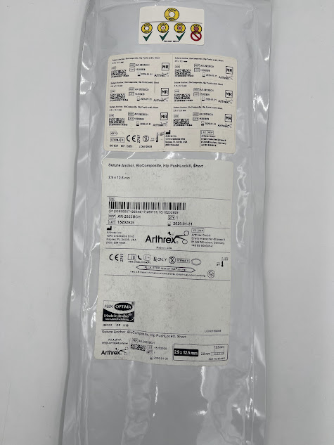 ARTHREX AR-2923BCH Suture Anchor, BioComposite, Hip PushLock, Short 2.9 x 12.5mm (X) - Image 2