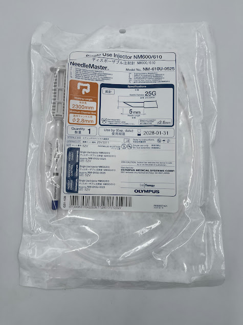 OLYMPUS NM-610U-0525 NeedleMaster Single Use Injector, 2300mm 2.8mm (ID)