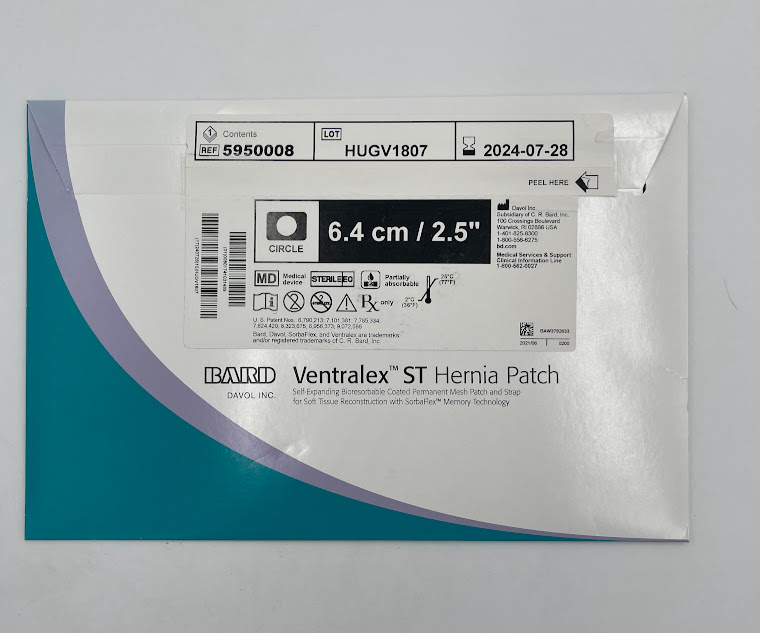 BARD 5950008 Ventralex ST Hernia Patch - Circle, 6.4cm / 2.5" (X) - Image 2