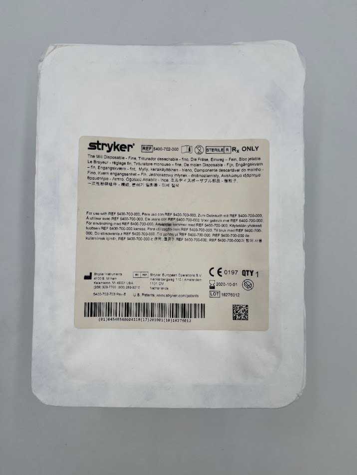 STRYKER 5400-702-000 The Mill Disposable - Fine, For Use W/ REF 5400-700-000 (X)