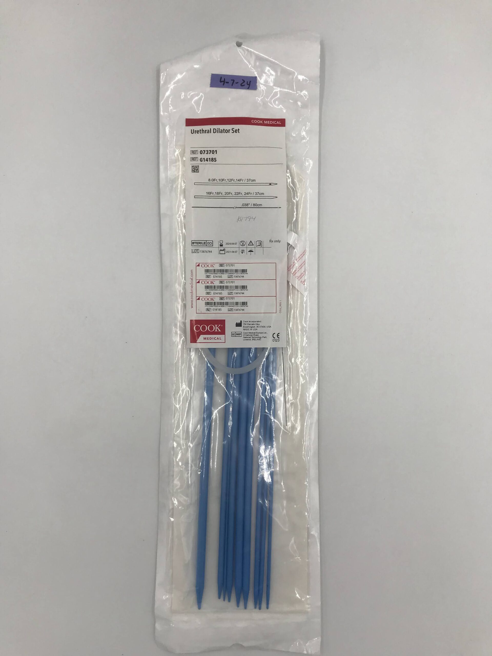 COOK G14185 URETHRAL DILATOR SET (X)