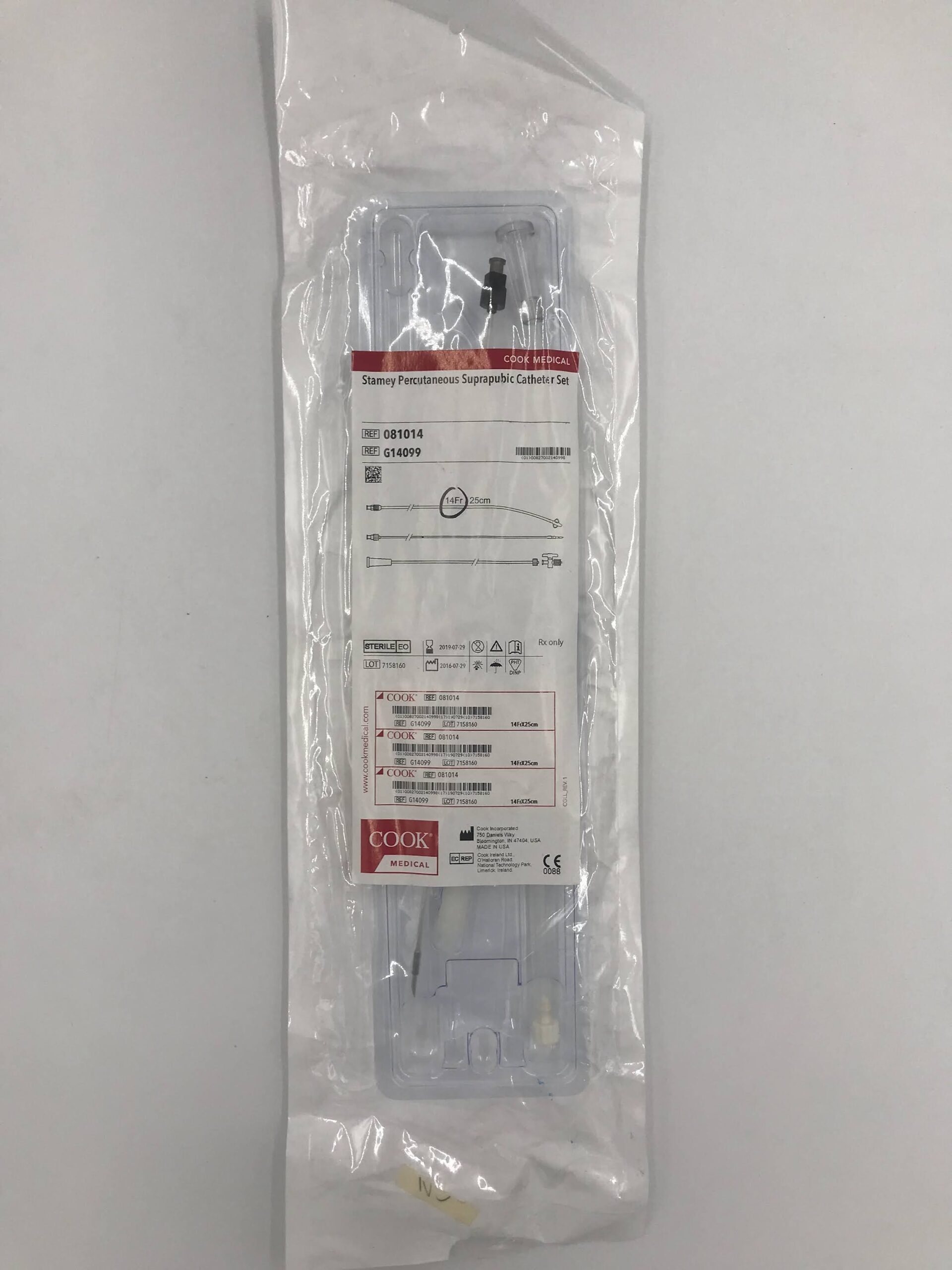 COOK G14099 STAMEY PERCUTANEOUS SUPRAPUBIC CATHETER SET (X)