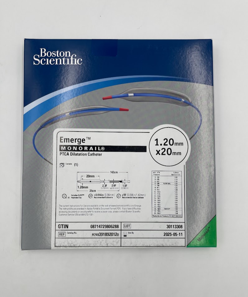 BOSTON SCIENTIFIC 391892012 Emerge MONORAIL PTCA Dilatation Catheter, 1.20mm x 20mm (X)