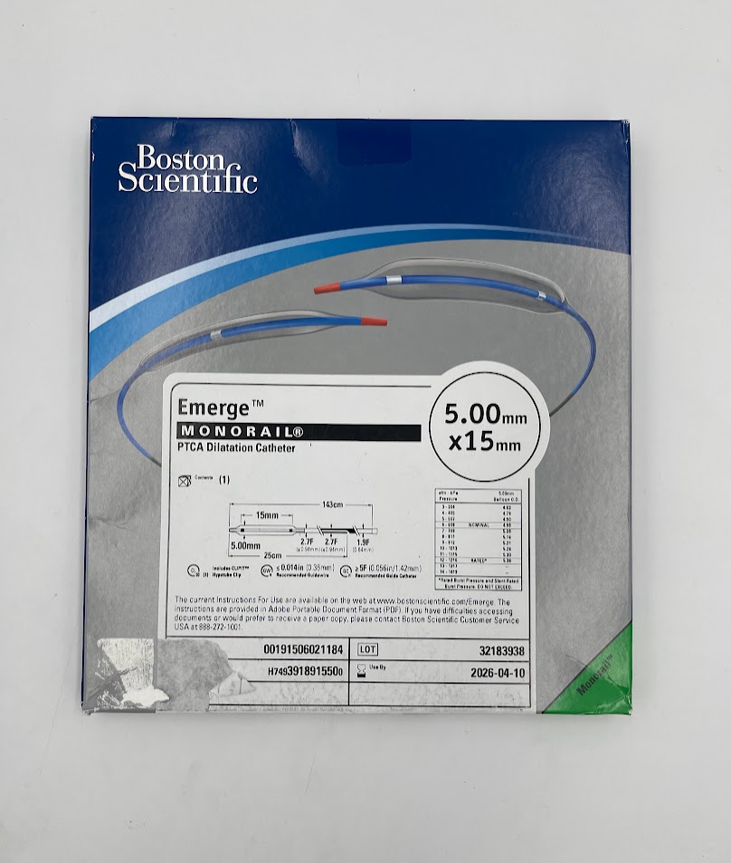 BOSTON SCIENTIFIC 391891550 Emerge MONORAIL PTCA Dilatation Catheter, 5.00mm x 15mm (X)