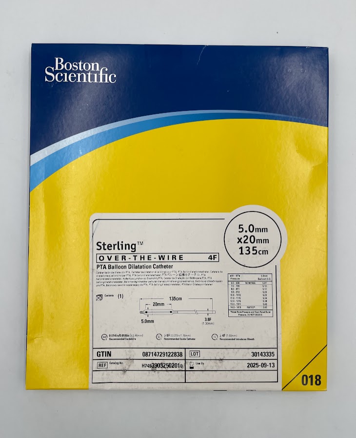 BOSTON SCIENTIFIC 3903250201 Sterling Over-The-Wire 4F - PTA Balloon Dilatation Catheter, 5.0mm x 20mm 135cm (X)