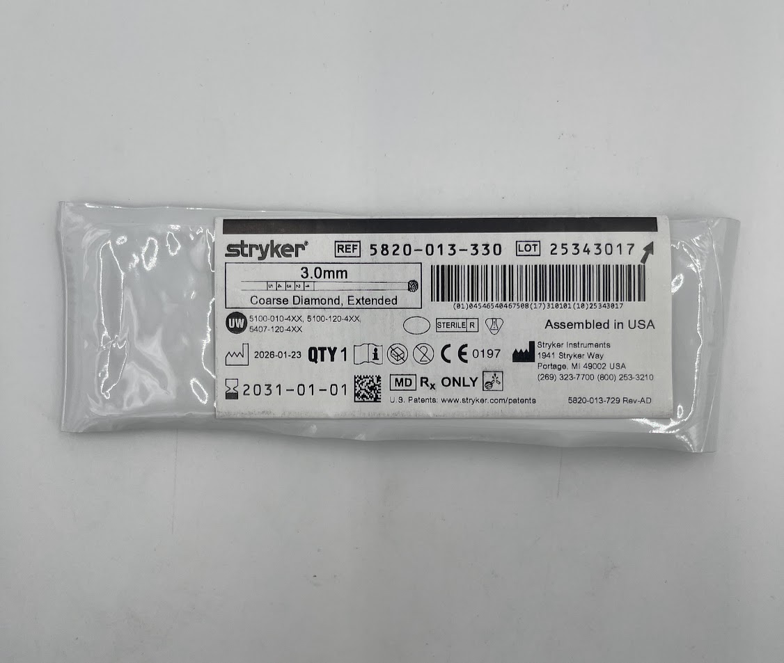 STRYKER INSTRUMENTS 5820-013-330 3.0mm Tapered Coarse Diamond Round (ID)