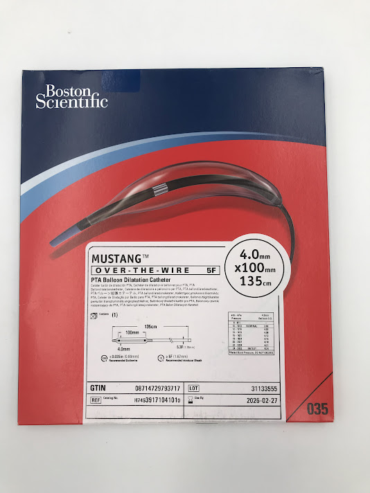 BOSTON SCIENTIFIC 3917104101 Mustang Over-The-Wire PTA Balloon Dilatation Catheter 5F 4.0mm x 100mm x 135cm (X)