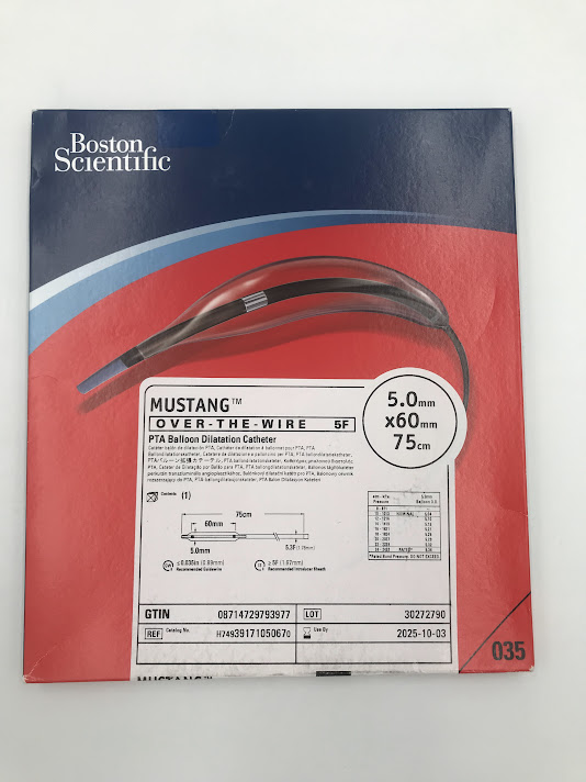 BOSTON SCIENTIFIC 3917105067 Mustang Over-The-Wire 5f PTA Balloon Dilatation Catheter 5.0mm x 60mm x 75cm (X)